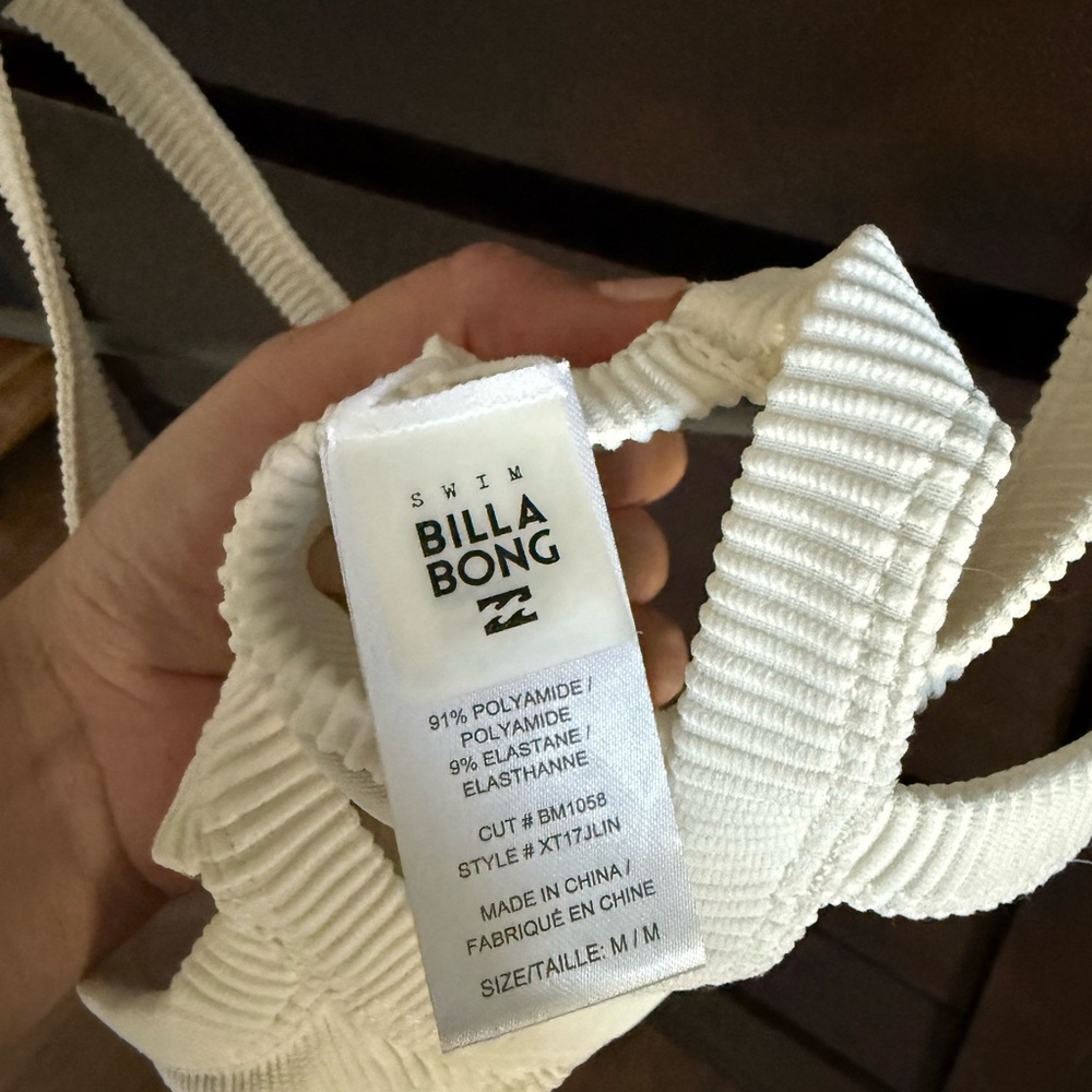 Billabong Cream Ribbed Bra - Picture 2 of 2